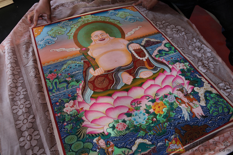 著名的青海同仁热贡唐卡艺术大师尕藏来京献艺
