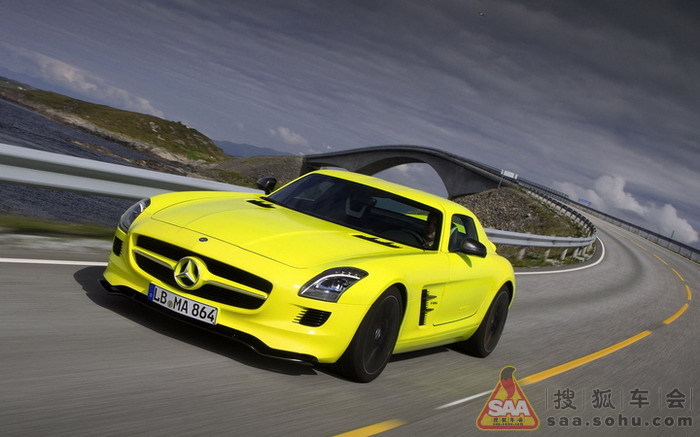 【靓车美图】奔驰SLS AMG E-Cell_天津车友会