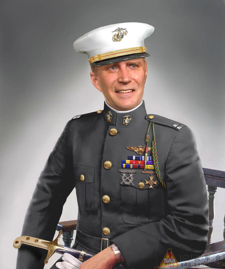 美国海军陆战队军官海军蓝色军常服_汽车与武