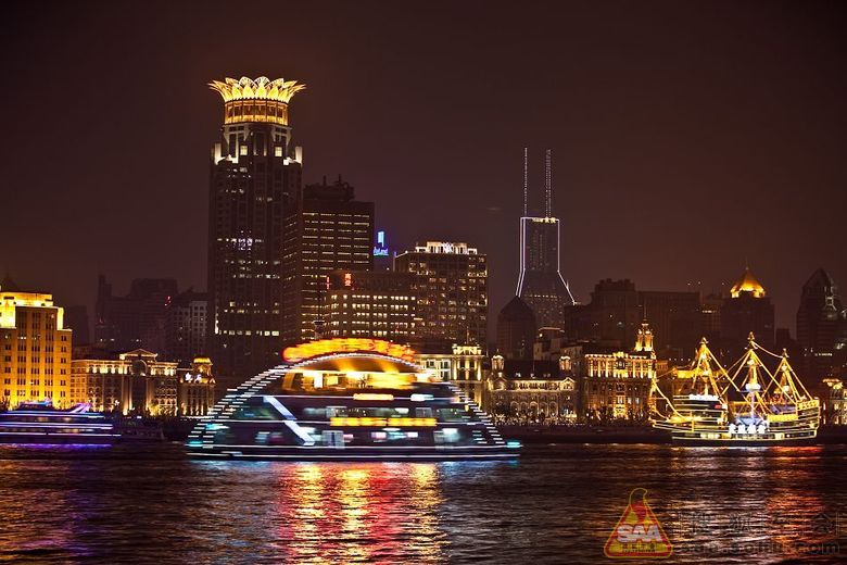 2012江浙行之六十五--上海夜景,从陆家嘴看外