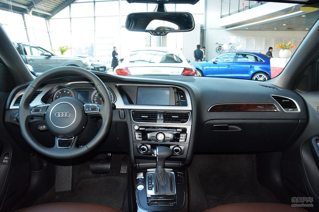 【 奥迪a4l高清图片】_黑/棕栗_内饰_搜狐汽车网