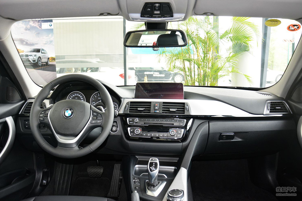 【 宝马3系高清图片】_2016款 328li 时尚型_黑色真皮内饰_内饰_搜狐